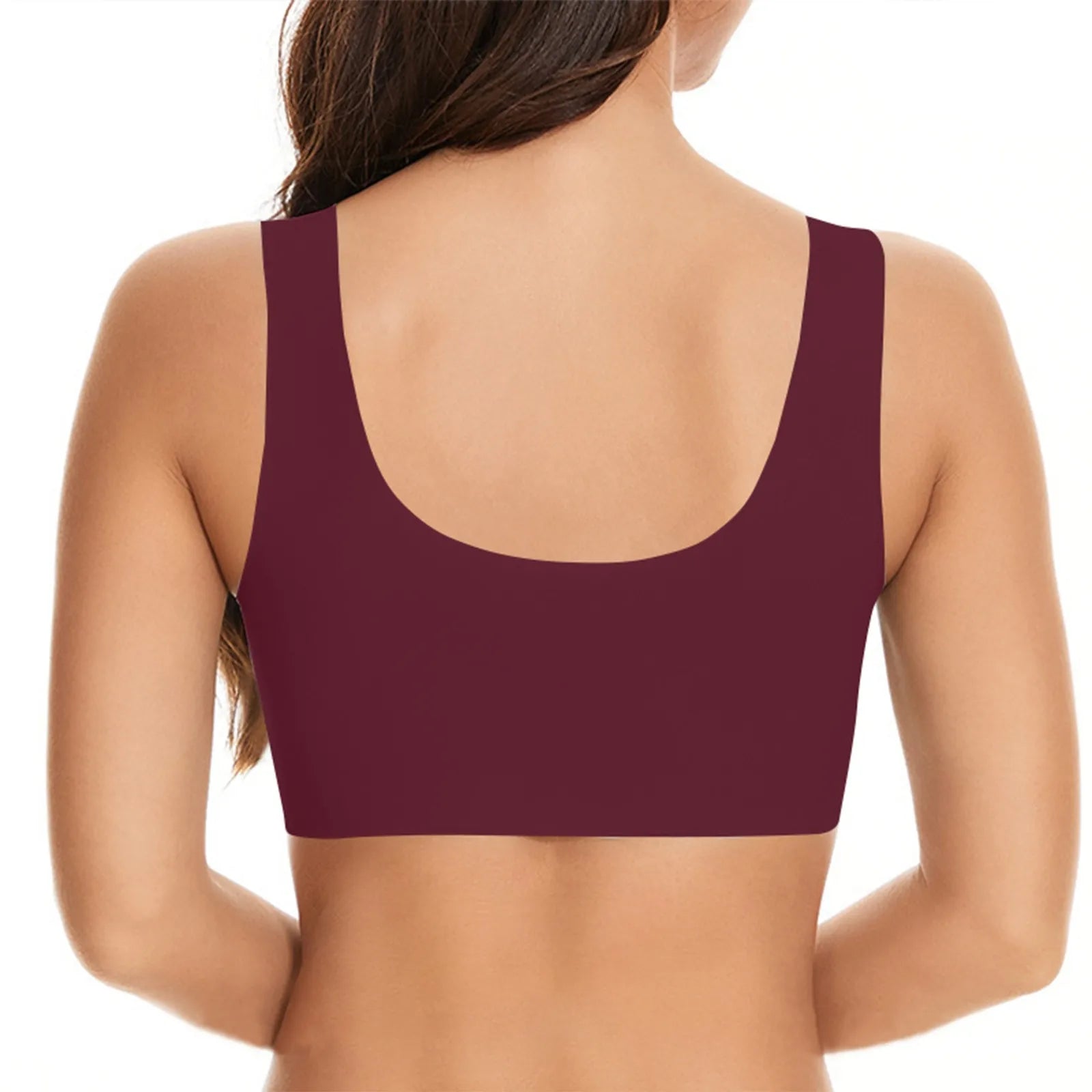 Women's Large Size Underwear Comfortable No Steel Ring Vest Bra Thin Design Side Cinching Breast Gathering Push-Up Seamless Bra