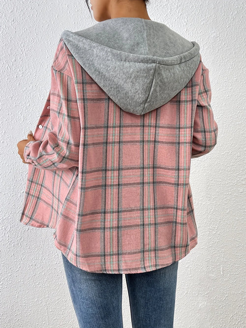 Classic Plaid, Modern Style 
A must-have long sleeve blouse that blends comfort, elegance, and everyday fashion.