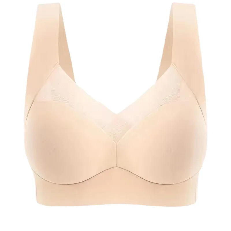 Four Seasons Women's Sexy High Quality Anti glare Tank Top Lace Sexy Bra Comfortable Ultra Thin Breathable Solid Color Underwear