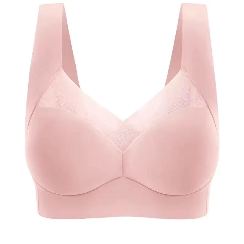 Four Seasons Women's Sexy High Quality Anti glare Tank Top Lace Sexy Bra Comfortable Ultra Thin Breathable Solid Color Underwear